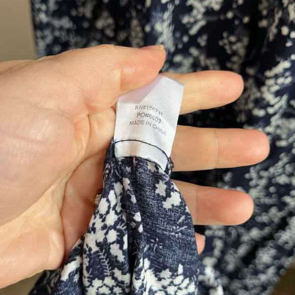 Carly Jean Los Angles Blue Floral Boho Laura Maxi Dress Size Small - Picture 8 of 9